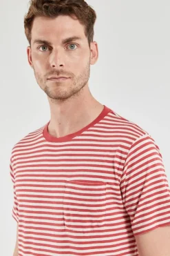 Armor Lux T-shirt Héritage cranberry/nature