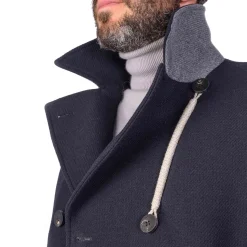 Camplin Island Peacoat Shetland Navy