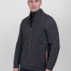 Celtic Tweed Shackleton-jack met antraciet gebreide kabelmouw