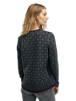 Dale of Norway Wollen Vest Singsaker zwart rood