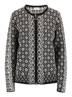 Dale of Norway Wollen Vest Singsaker zwart offwhite
