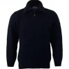 Devold Nansen Noorse schipperstrui blauw/zwart gemeleeerd