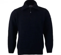 Devold Nansen Noorse schipperstrui blauw/zwart gemeleeerd