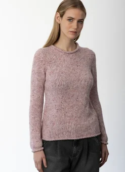 Fisherman out of Ireland Roll Neck Damestrui Licht Roze