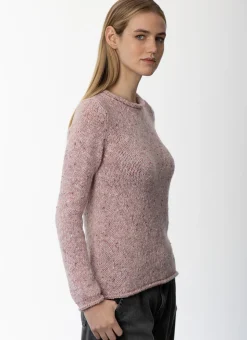 Fisherman out of Ireland Roll Neck Damestrui Licht Roze