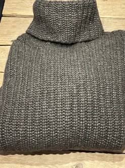 Fisherman out of Ireland Boxy geribde coltrui dark khaki