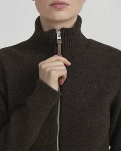 Holebrook Claire Fullzip WP donkerbruin