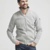 Holebrook Mans Zip Grijs Gemeleerd