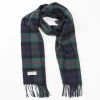 John Hanly Ierse Wollen Sjaal Marineblauw Flessengroen met Rood