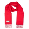 John Hanly Merino Wollen Sjaal Scharlakenrood