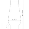 Lampenglas Bulge comet 2'' voor olielamp