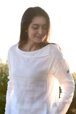 Mousqueton Odia linnen blouse wit