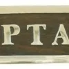 Naamplaat Captain hout messing