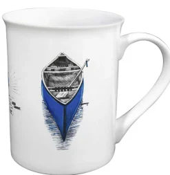 Porseleinen Mok Kajak blauw