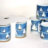 Porseleinen Mok Open Zeilbootjes Set
