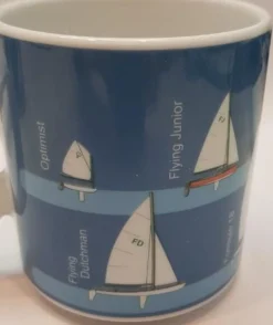 Porseleinen Mok Open Zeilbootjes Set