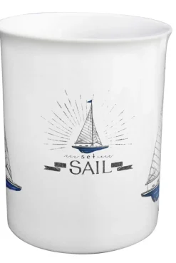 Porseleinen Mok Zeilboot blauw