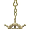 Sleutelhanger stuurwiel messing