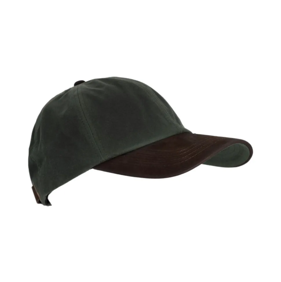Stallington Wax cap leren klep olijf