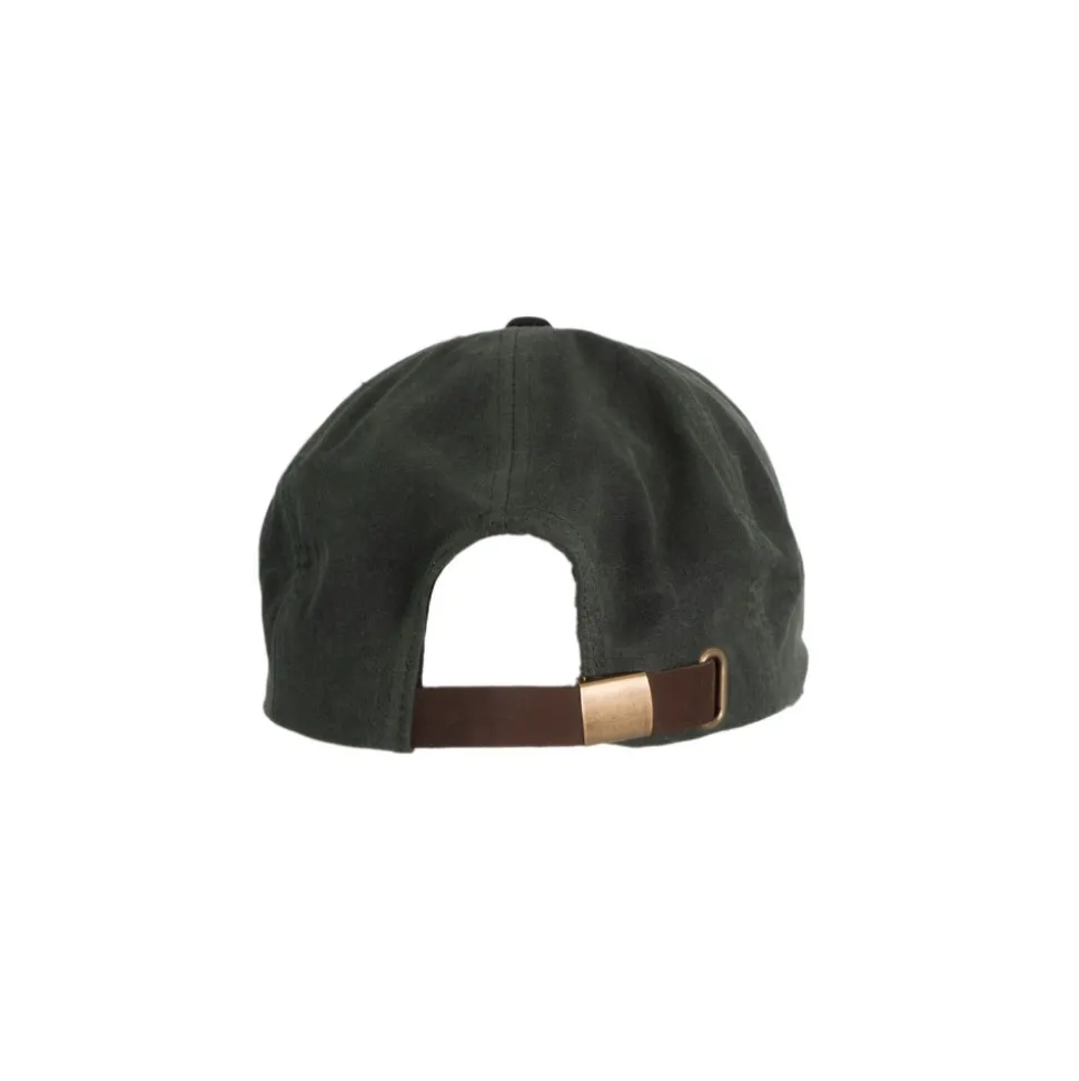 Stallington Wax cap leren klep olijf