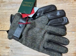 Walker & Hawkes Handschoenen Harris Tweed Midnight Charcoal