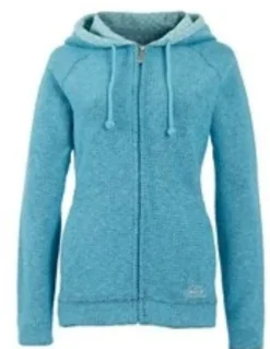 Weird Fish Chicoa Full Zip Classic Macaroni Hoody cyan