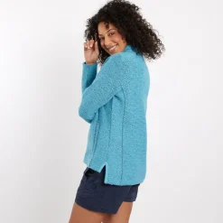 Weird Fish geranium 1/4 zip classic macaroni sweatshirt cyaan