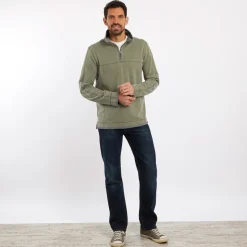 Weird Fish Kendall 1/4 zip safari