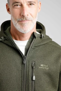 Weird Fish Lockie Fleece vest olijfgroen