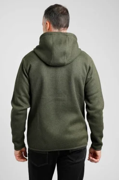 Weird Fish Lockie Fleece vest olijfgroen