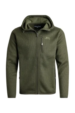 Weird Fish Lockie Fleece vest olijfgroen
