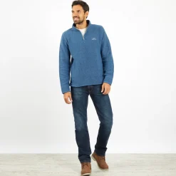 Weird Fish Stern 1/4 zip English Blue